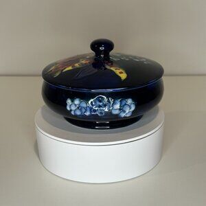 Moorcroft Pottery Orchid Lidded Trinket Box